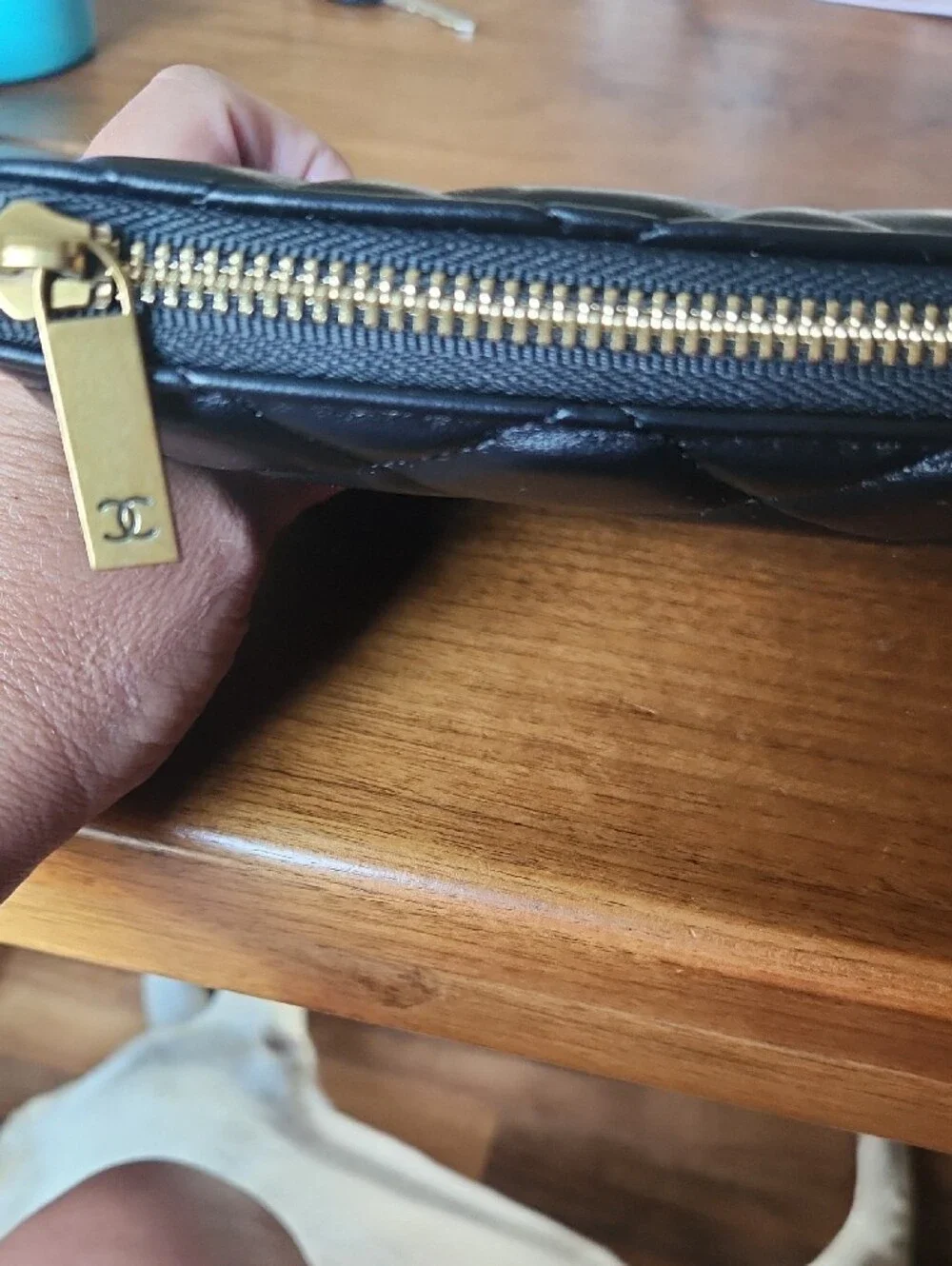 Fashion to Figure Black Quilted Wristlet Clutch